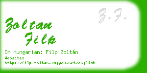 zoltan filp business card