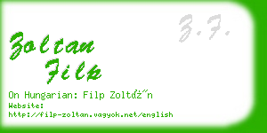 zoltan filp business card